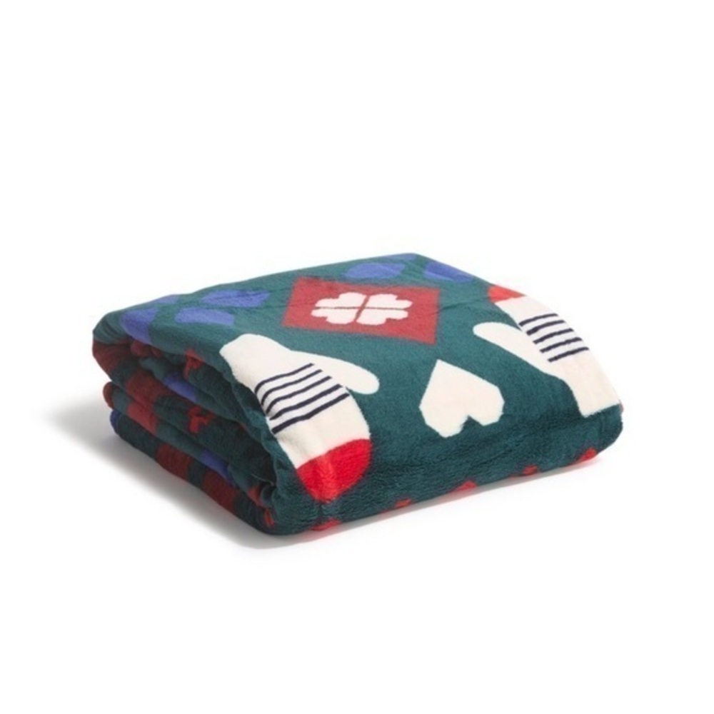 NEW Vera Bradley Women's Outlet Fleece Essential
Throw Blanket Intarsia Mittens